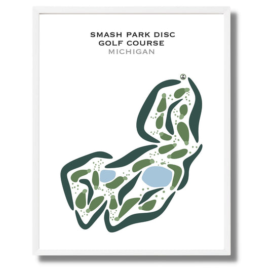 Smash Park Disc Golf Course, Michigan - Printed Golf Courses