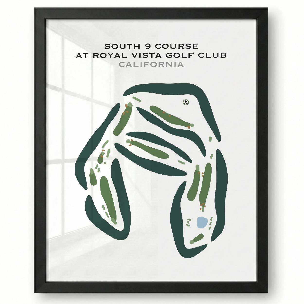 South 9 Course at Royal Vista Golf Club, California - Printed Golf Courses