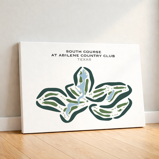 South Course at Abilene Country Club, Texas - Printed Golf Courses
