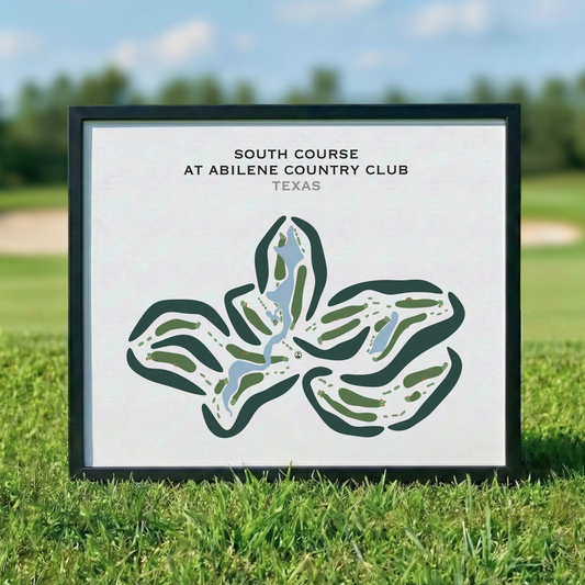 South Course at Abilene Country Club, Texas - Printed Golf Courses