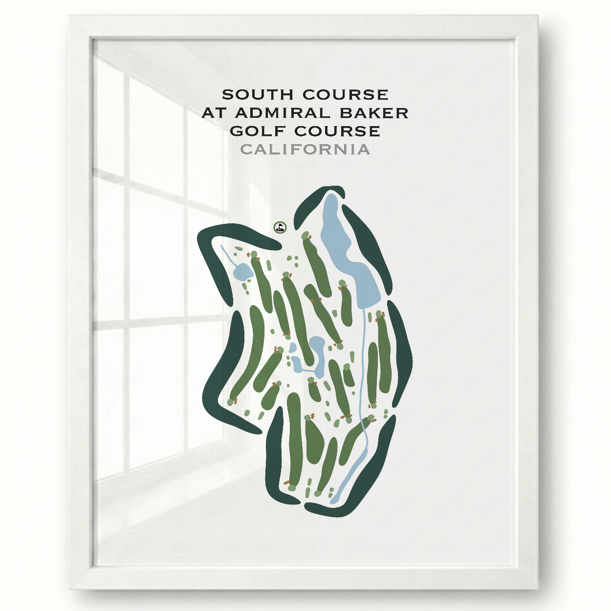 South Course at Admiral Baker Golf Course, California - Printed Golf Courses