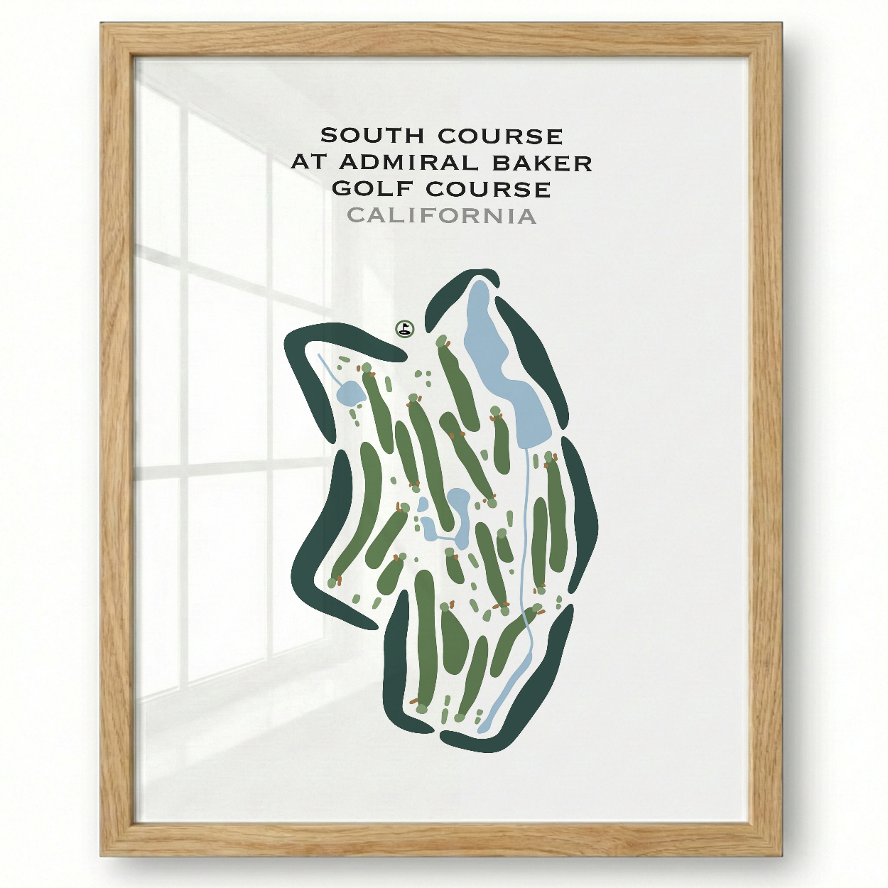 South Course at Admiral Baker Golf Course, California - Printed Golf Courses
