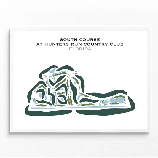 South Course at Hunters Run Country Club, Florida - Printed Golf Courses