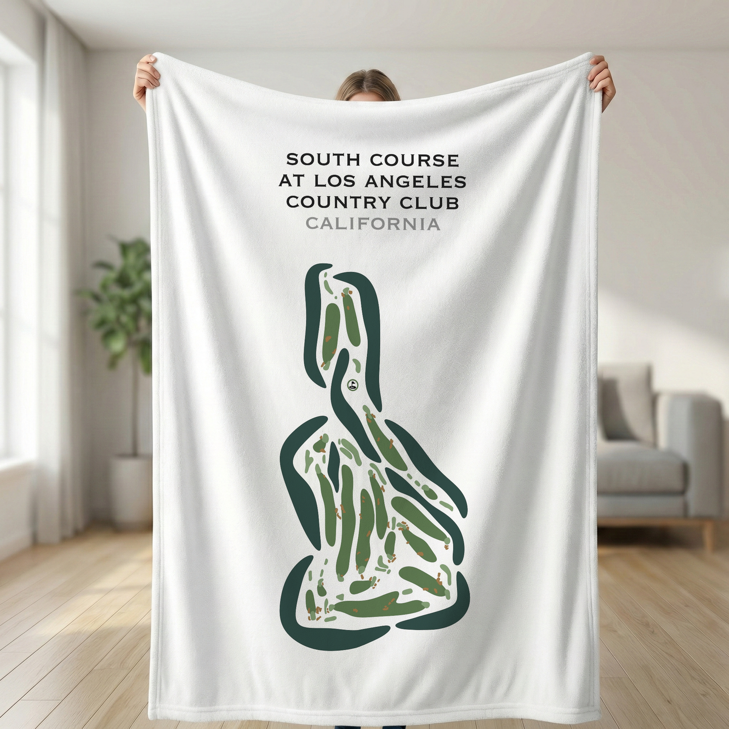 South Course at Los Angeles Country Club, California - Printed Golf Courses