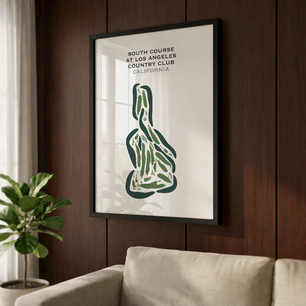 South Course at Los Angeles Country Club, California - Printed Golf Courses