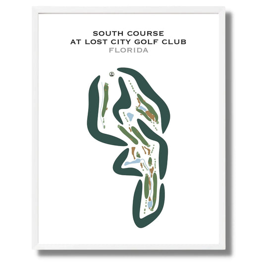 South Course at Lost City Golf Club, Florida - Printed Golf Courses