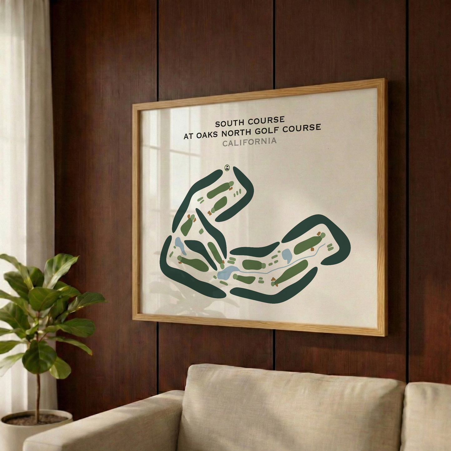 South Course at Oaks North Golf Course, California - Printed Golf Courses