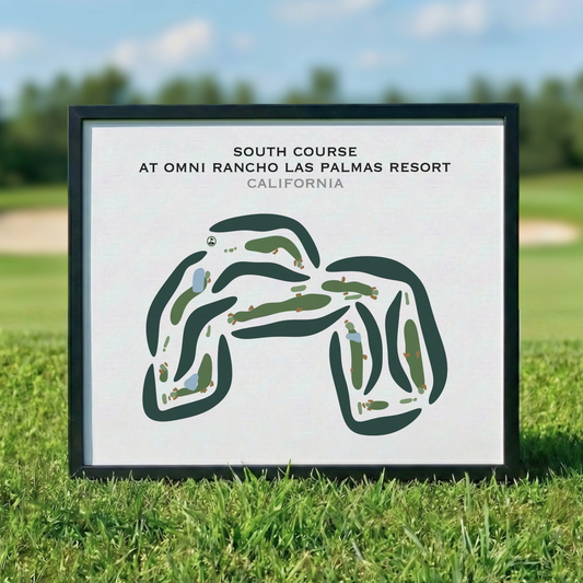 South Course at Omni Rancho Las Palmas Resort, California - Printed Golf Courses