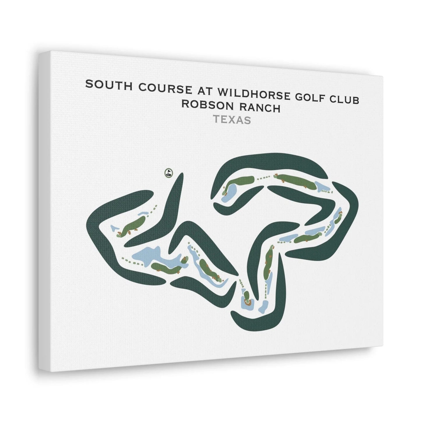 South Course at Wildhorse Golf Club at Robson Ranch, Texas - Printed Golf Courses