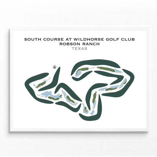South Course at Wildhorse Golf Club at Robson Ranch, Texas - Printed Golf Courses