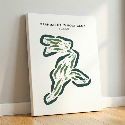 Spanish Oaks Golf Course, Texas - Printed Golf Courses