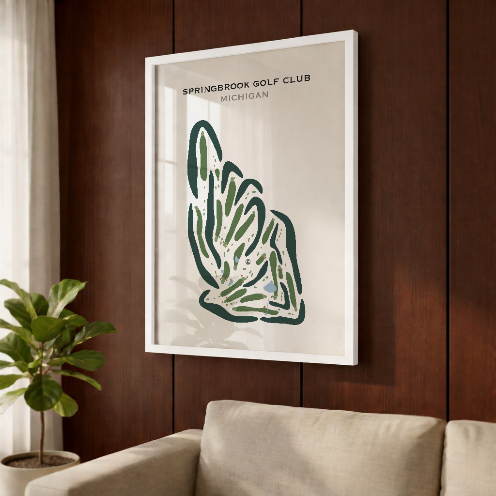 Springbrook Golf Club, Michigan - Printed Golf Courses