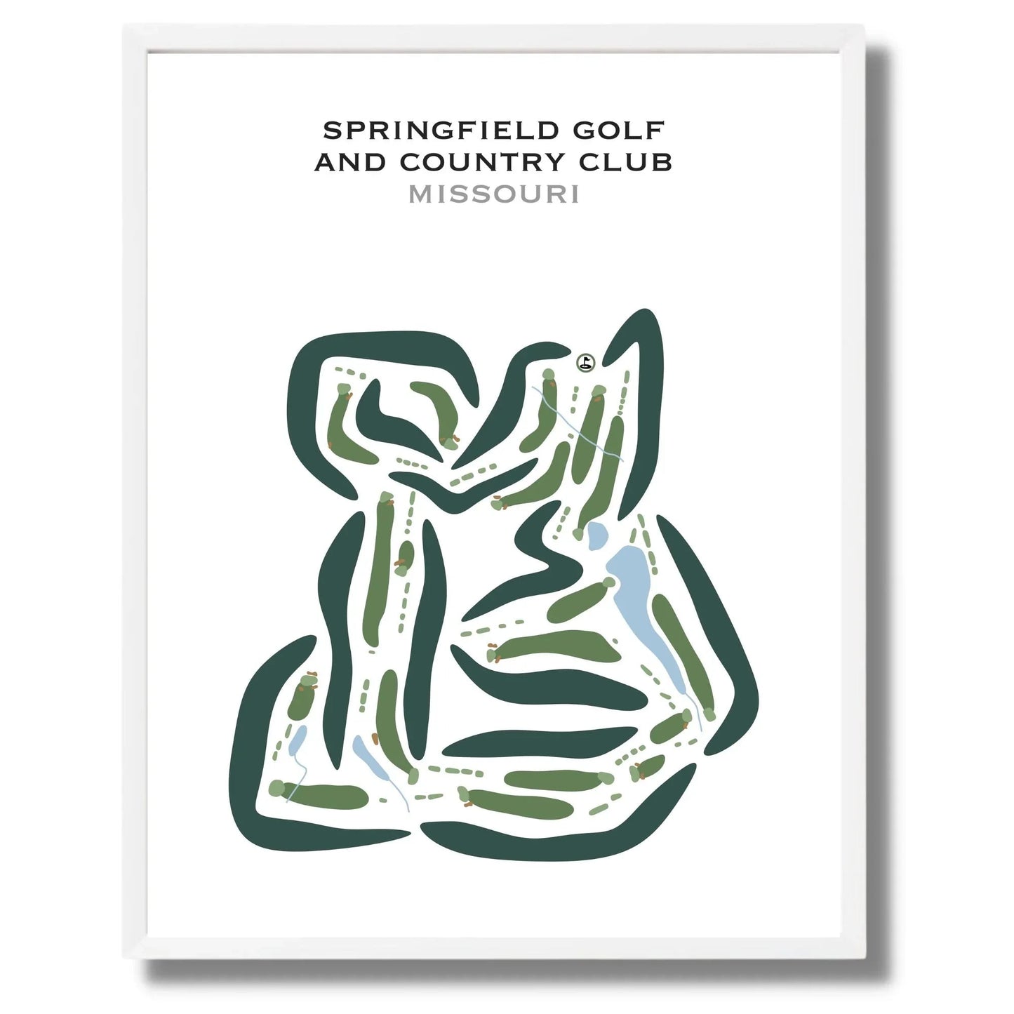 Springfield Golf & Country Club, Missouri - Printed Golf Courses