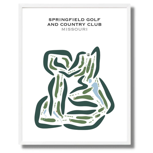 Springfield Golf & Country Club, Missouri - Printed Golf Courses