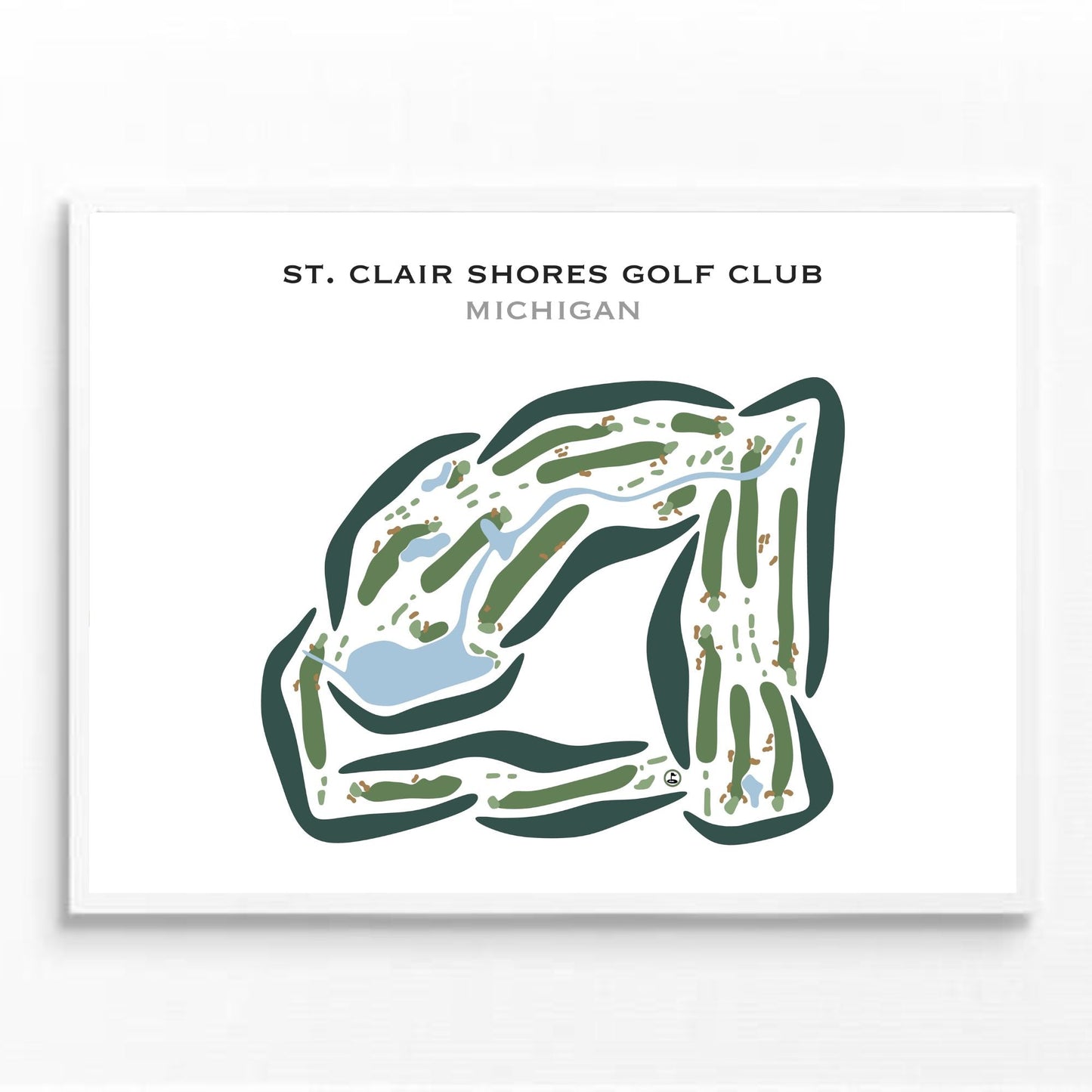 St Clair Shores Golf Club, Michigan - Printed Golf Courses