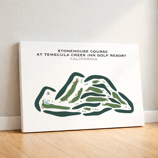 Stonehouse Course at Temecula Creek Inn Golf Resort, California - Printed Golf Courses