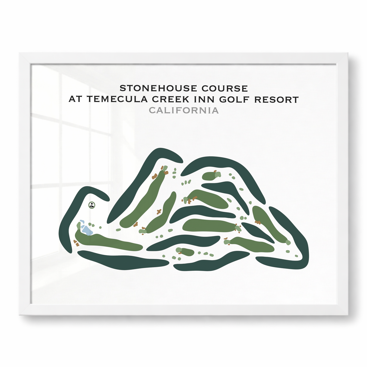 Stonehouse Course at Temecula Creek Inn Golf Resort, California - Printed Golf Courses