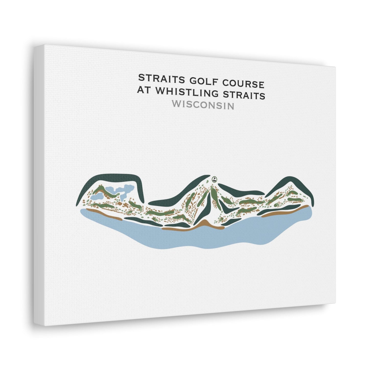 Straits Golf Course at Whistling Straits, Wisconsin - Printed Golf Courses