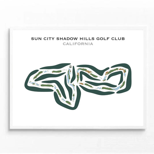 Sun City Shadow Hills Golf Club, California - Printed Golf Courses