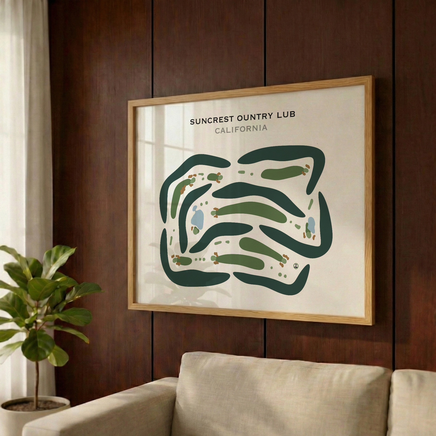 Suncrest Country Club, California - Printed Golf Courses