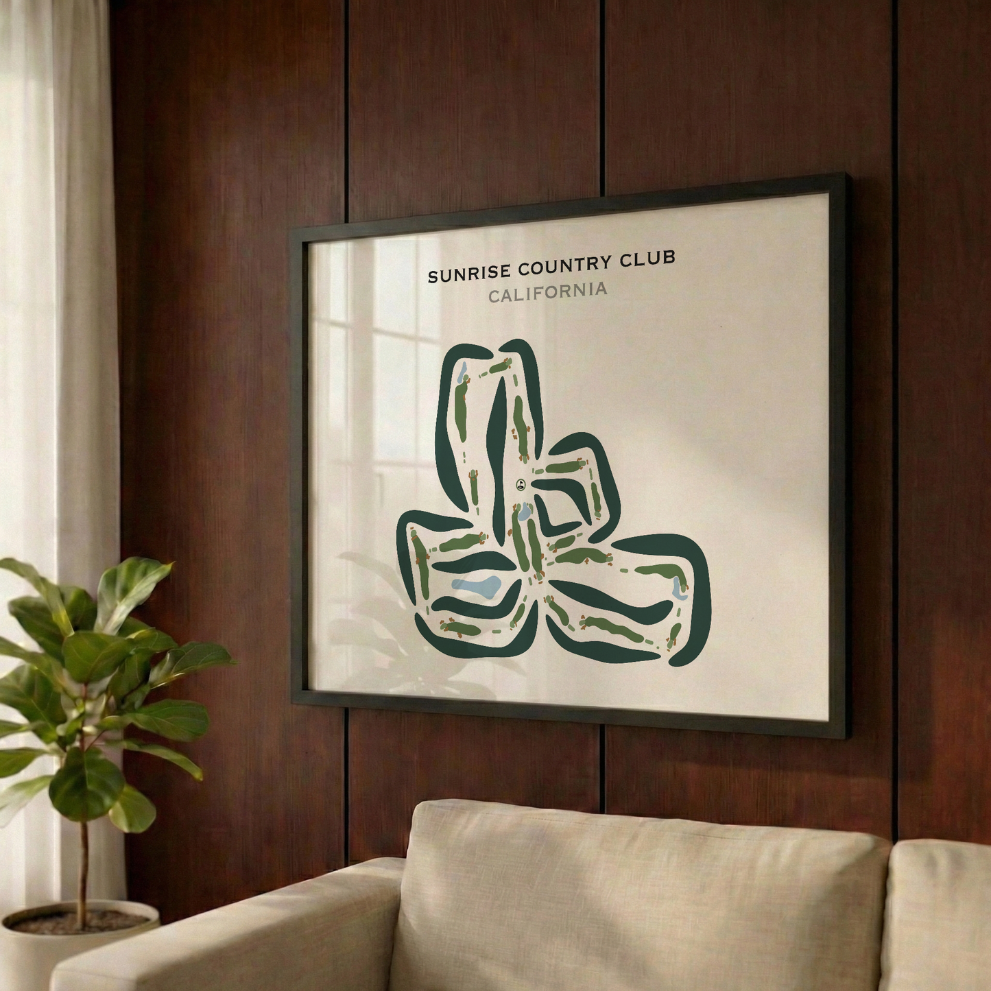 Sunrise Country Club, California - Printed Golf Courses