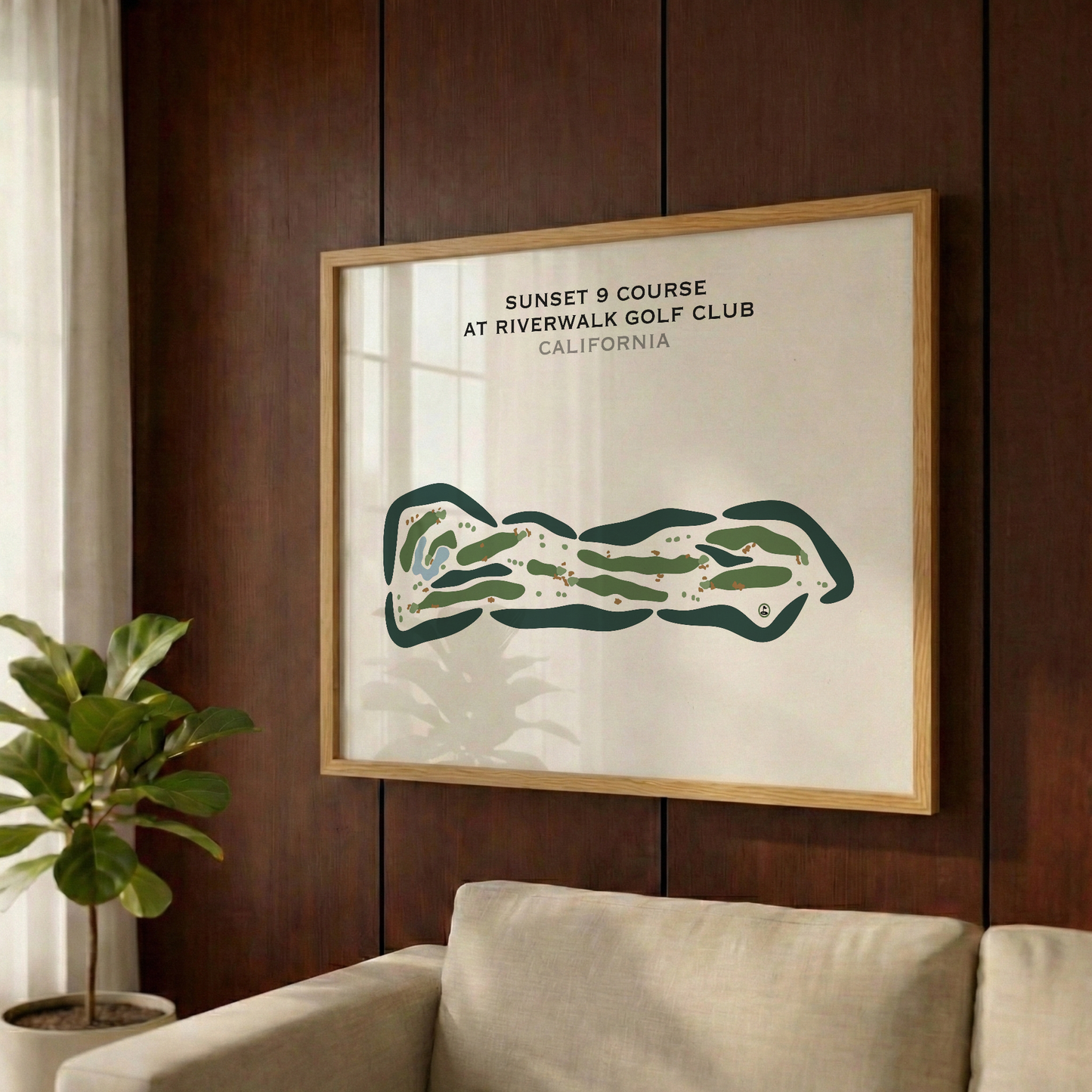 Sunset 9 Course at Riverwalk Golf Club, California - Printed Golf Courses