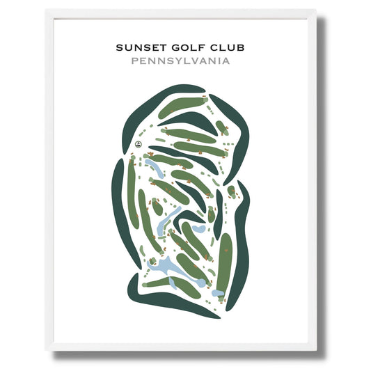 Sunset Golf Club, Pennsylvania - Printed Golf Courses