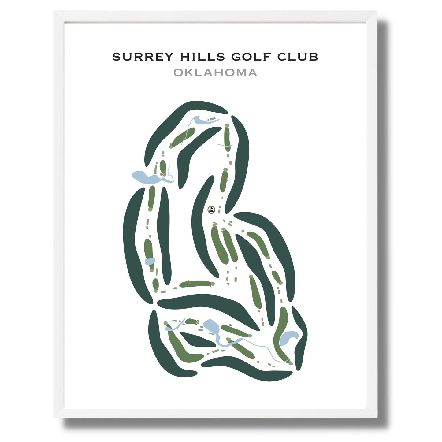 Surrey Hills Golf Club, Oklahoma - Printed Golf Courses
