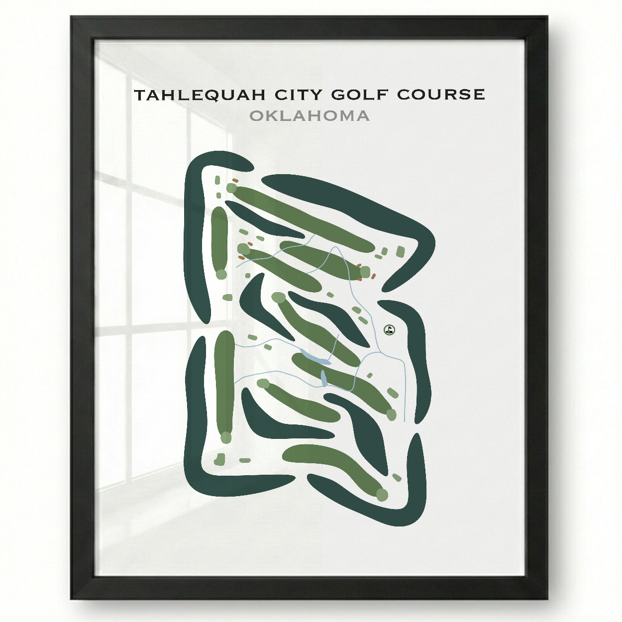 Tahlequah City Golf Course, Oklahoma - Printed Golf Courses