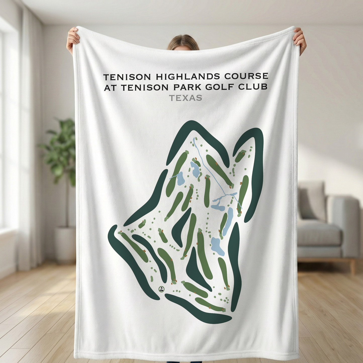 Tenison Highlands Course at Tenison Park Golf Club, Texas - Printed Golf Courses