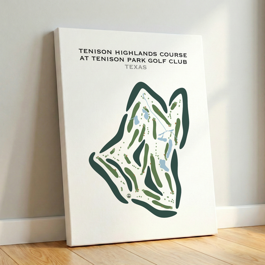 Tenison Highlands Course at Tenison Park Golf Club, Texas - Printed Golf Courses