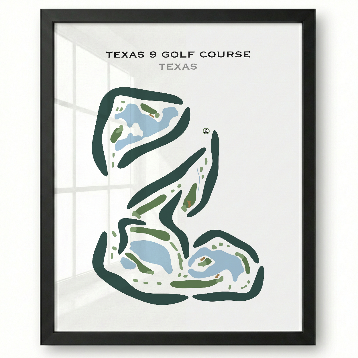 Texas 9 Golf Course, Texas - Printed Golf Courses