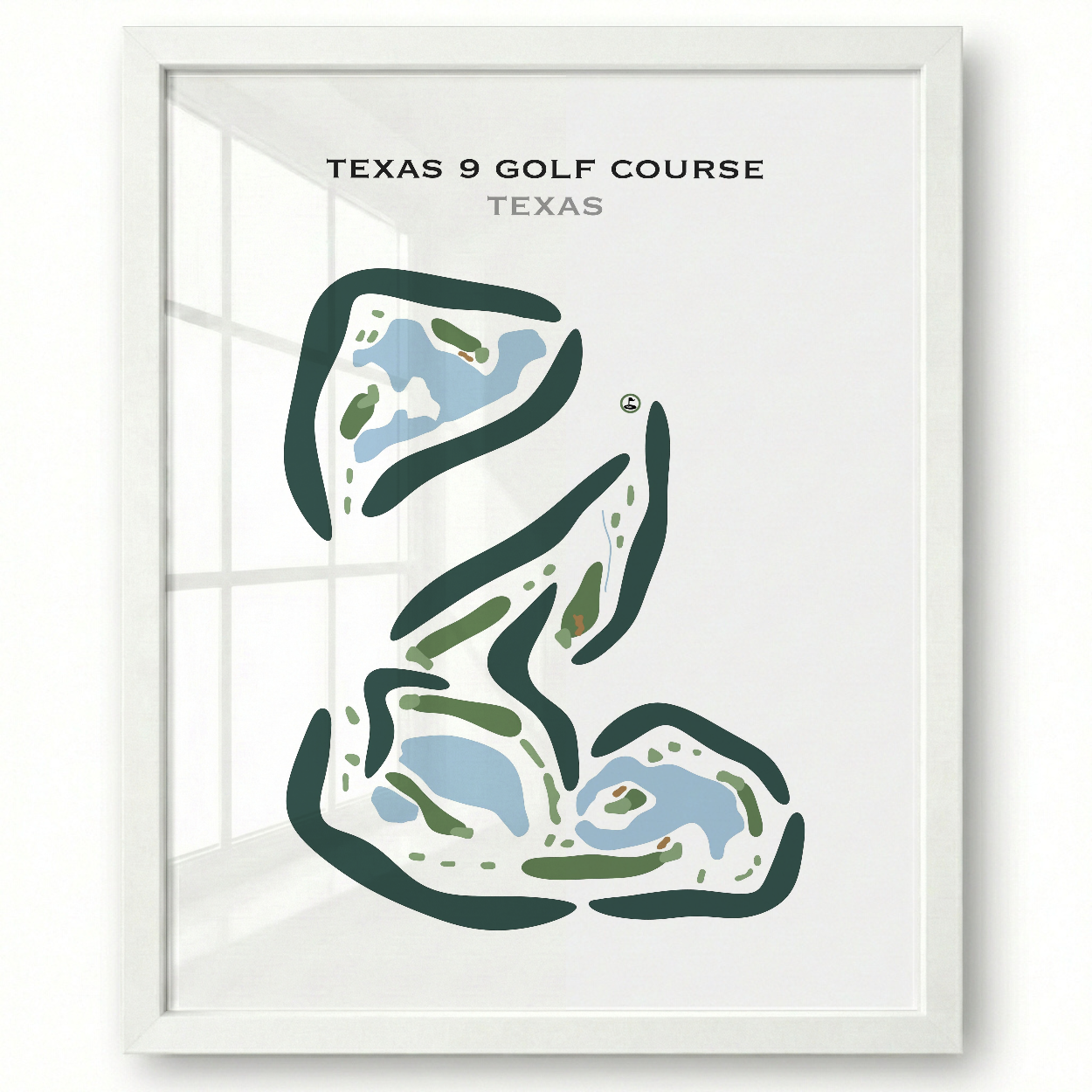 Texas 9 Golf Course, Texas - Printed Golf Courses