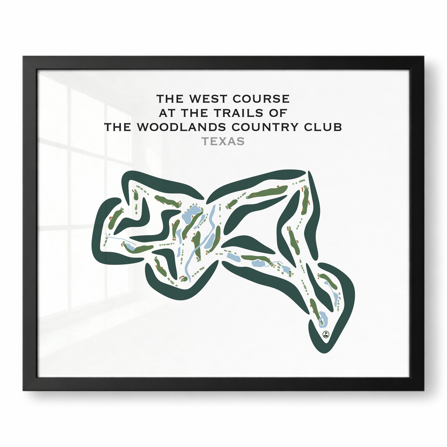 The West Course at The Golf Trails of The Woodlands Country Club, Texas - Printed Golf Courses