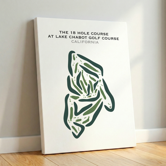 The 18 Hole Course at Lake Chabot Golf Course, California - Printed Golf Courses