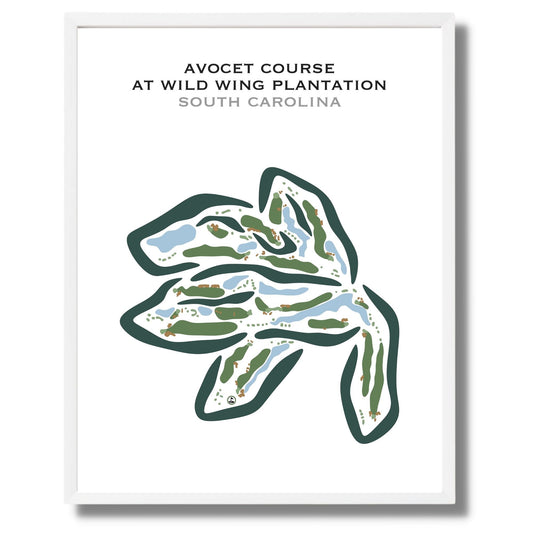 The Avocet Course - Wild Wing Plantation, South Carolina - Printed Golf Courses