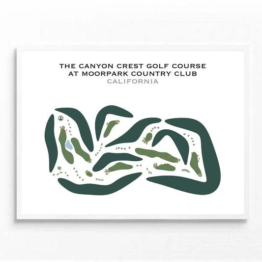 The Canyon Crest Golf Course at Moorpark Country Club, California - Printed Golf Courses