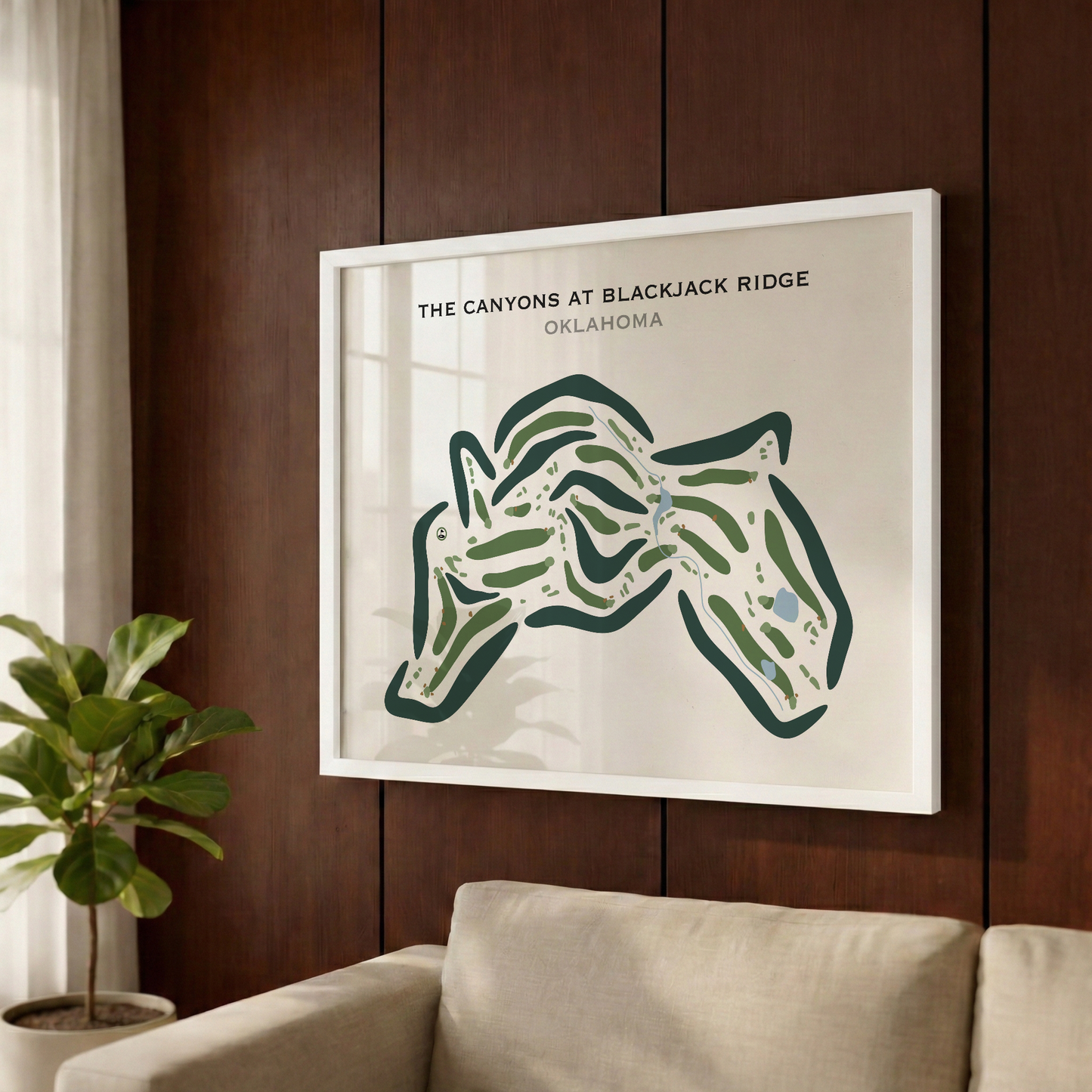 The Canyons at Blackjack Ridge, Oklahoma - Printed Golf Courses