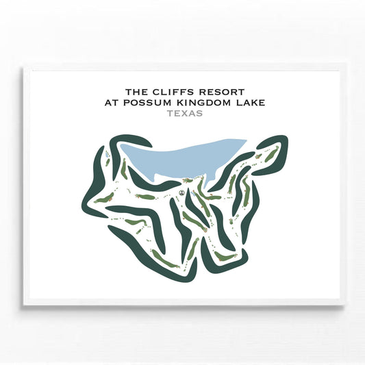 The Cliffs Resort on Possum Kingdom Lake, Texas - Printed Golf Courses