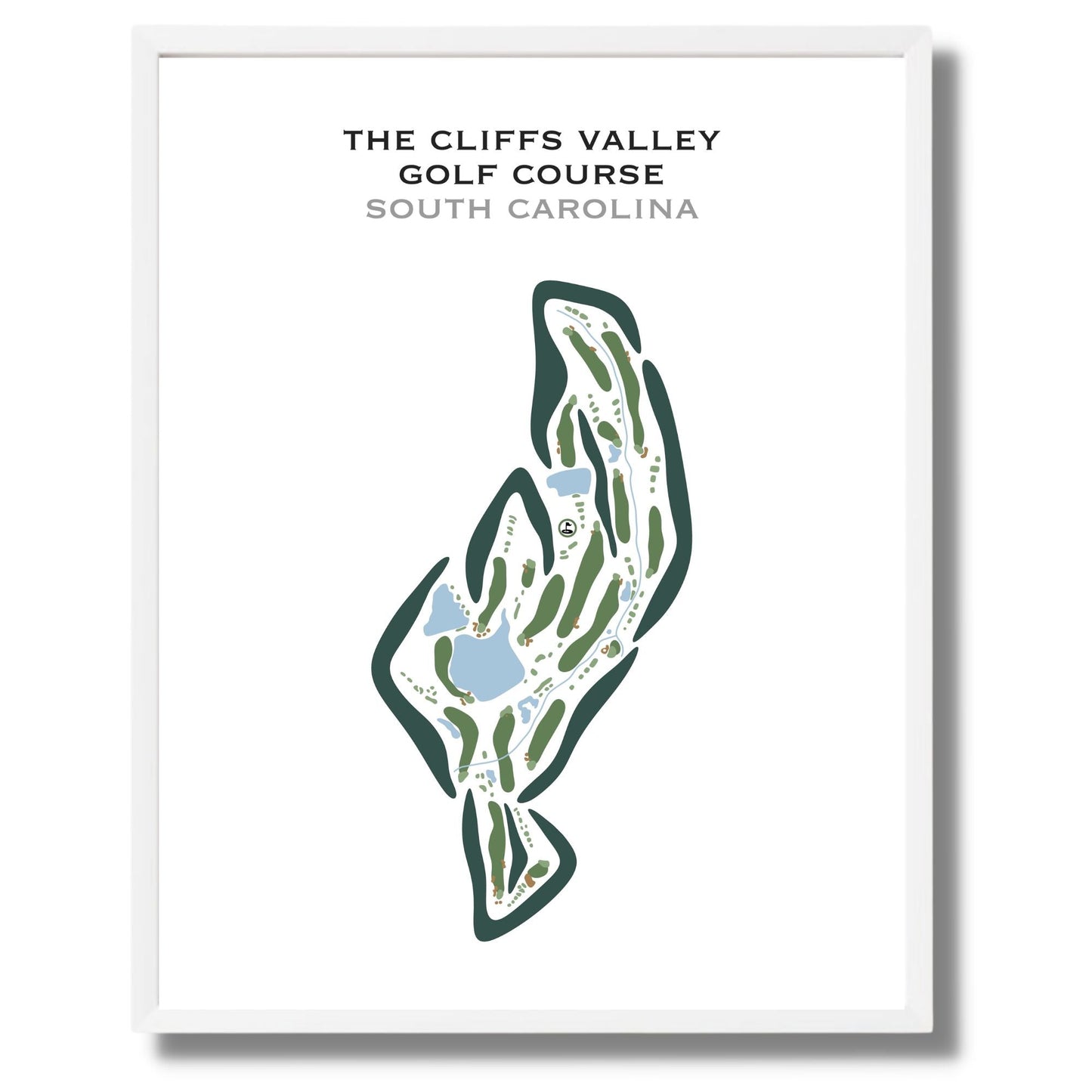 The Cliffs Valley Golf Course, South Carolina - Printed Golf Courses