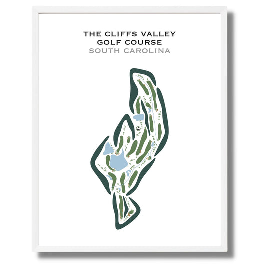 The Cliffs Valley Golf Course, South Carolina - Printed Golf Courses