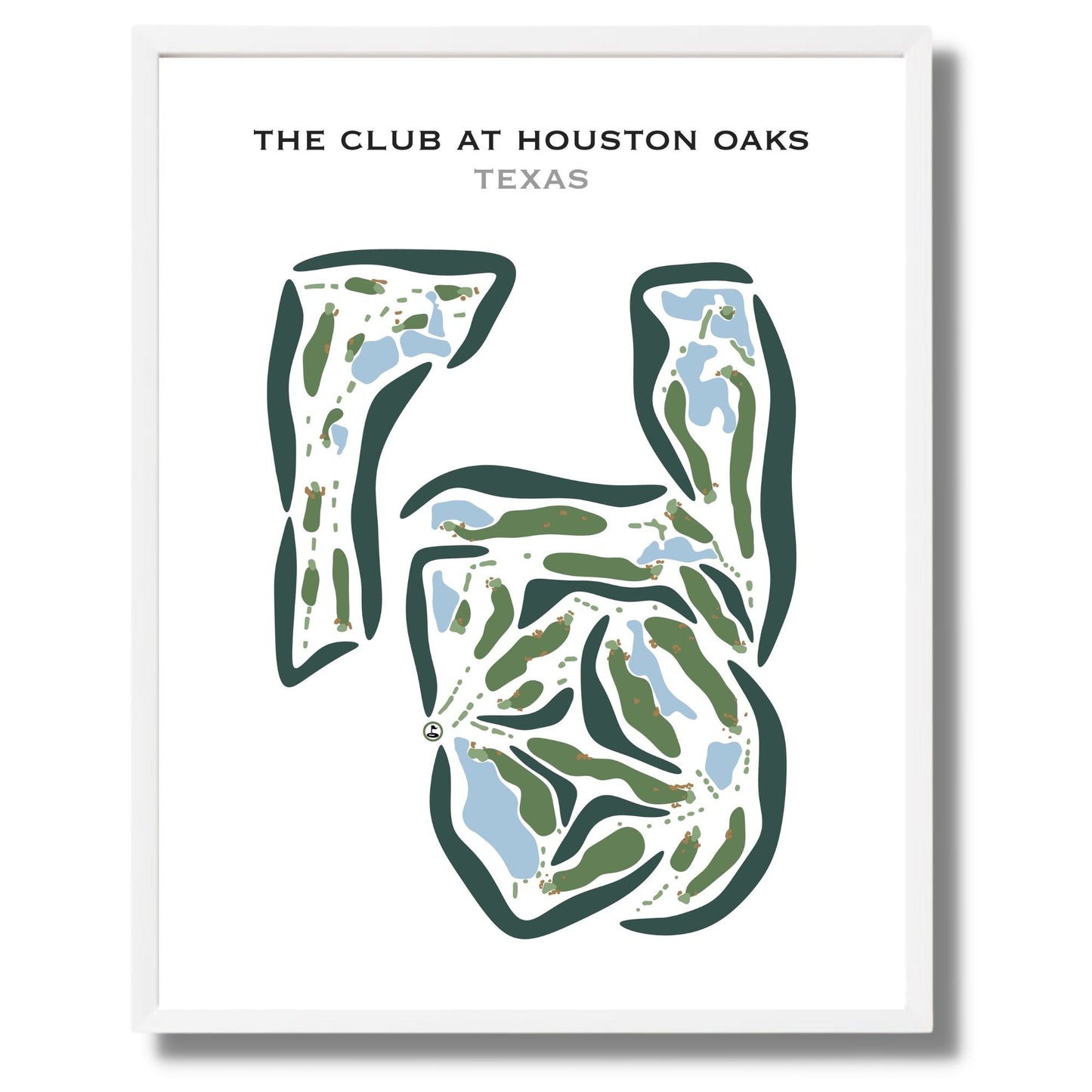 The Club at Houston Oaks, Texas - Printed Golf Courses