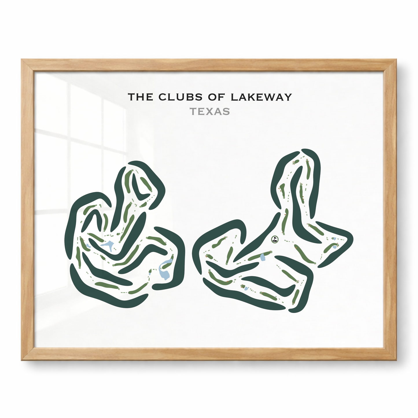 The Clubs of Lakeway, Texas - Printed Golf Courses