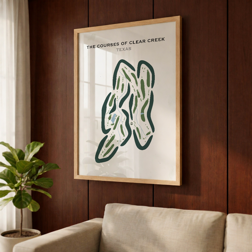The Courses of Clear Creek, Texas - Printed Golf Courses