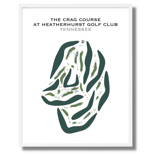 The Crag Course at Heatherhurst Golf Club, Fairfield Glade, Tennessee - Printed Golf Courses