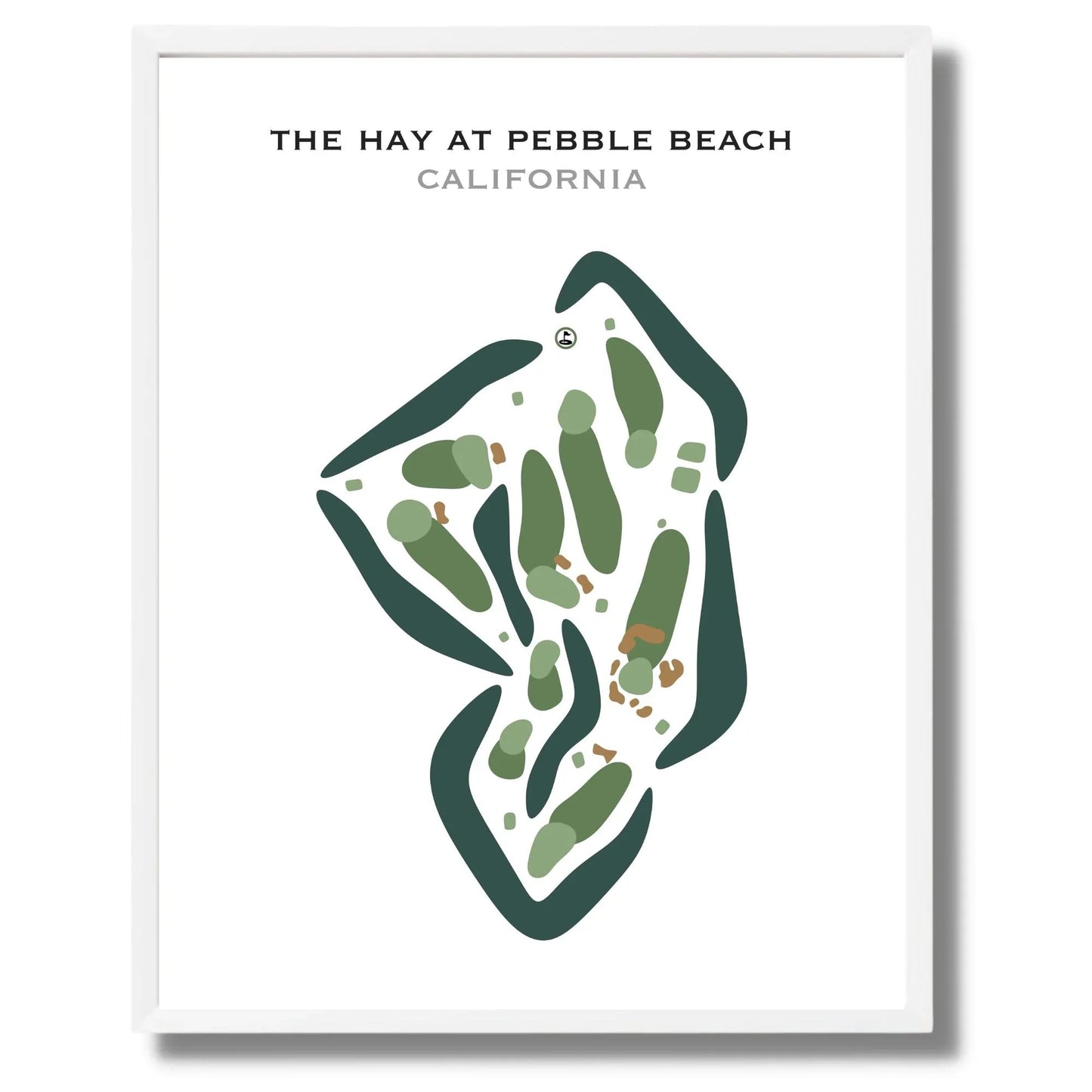 The Hay at Pebble Beach, California - Printed Golf Courses