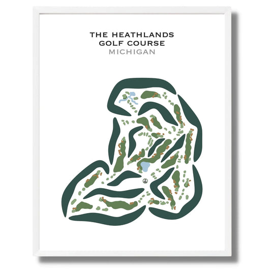 The Heathlands Golf Course, Michigan - Printed Golf Courses