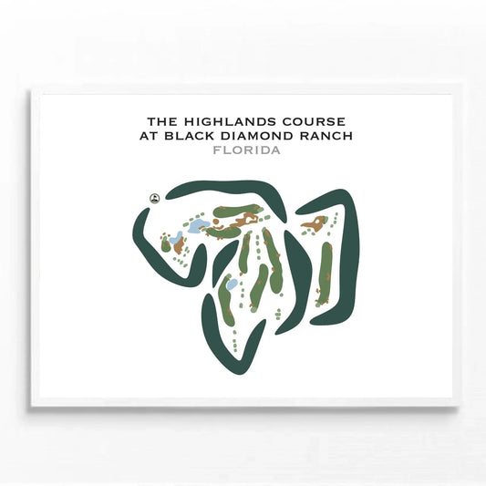 The Highlands Course at Black Diamond Ranch, Florida - Printed Golf Courses