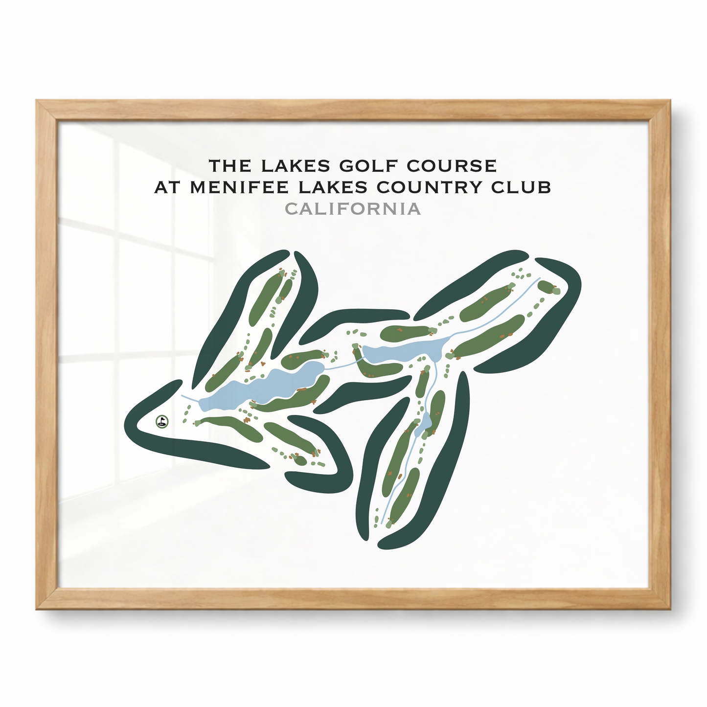The Lakes Golf Course at Menifee Lakes Country Club, California - Printed Golf Courses
