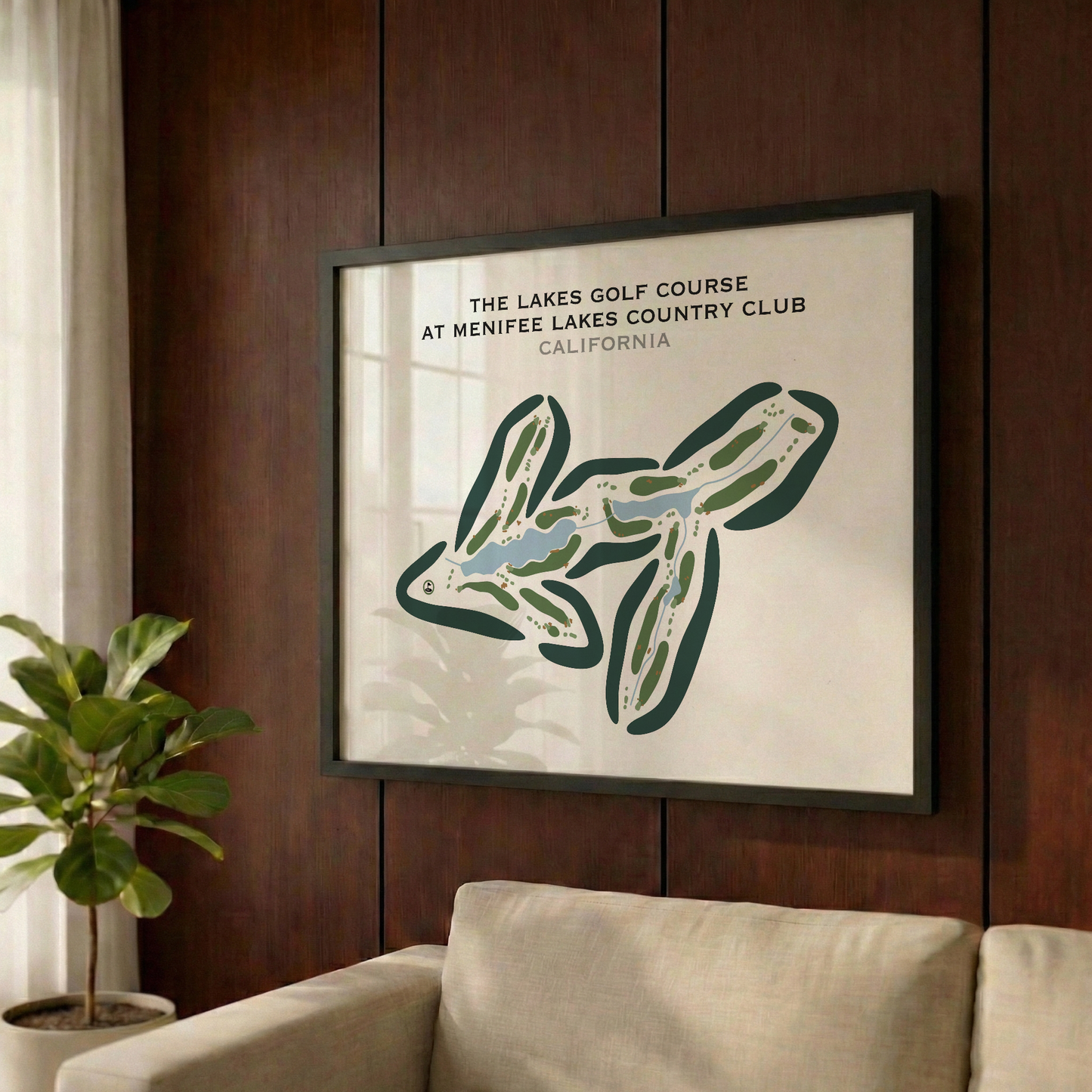The Lakes Golf Course at Menifee Lakes Country Club, California - Printed Golf Courses